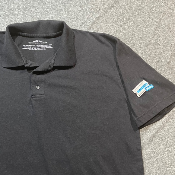 Vintage Blockbuster Employee Polo Black with Left Arm Logo | Size Large - Picture 3 of 10